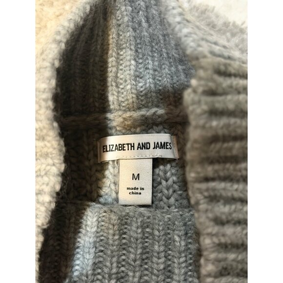 Elizabeth & James Women Medium Boxy Cable Knit Mock Neck Cropped Sweater 19"x19" - Picture 6 of 9